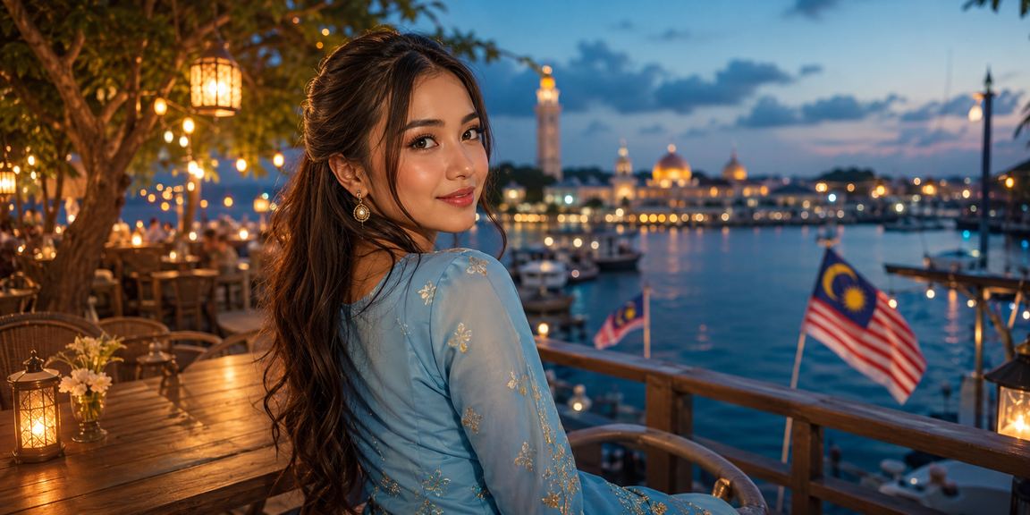 Pengguna wanita berbaju kurung Terengganu mendaftar akaun 43700 dan mendapat bonus